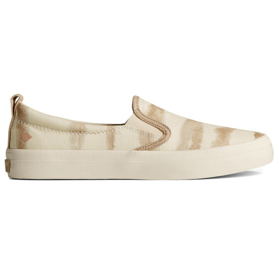 Sperry Crest Tie Dye Slip On Sneaker Womens Beige Sneakers Casual Shoes STS87488