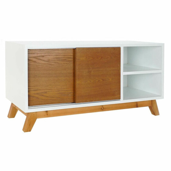 TV furniture DKD Home Decor White 100 x 40 x 50 cm Brown MDF Wood