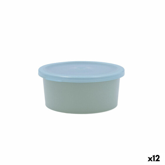 Круглая коробочка для завтраков с крышкой Quid Inspira 470 ml Синий Пластик (12 штук)