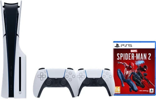 PlayStation 5 Slim Disc Edition + Marvel's Spider-Man 2 + Extra Controller White