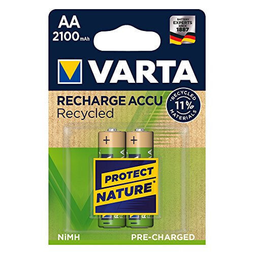 Varta 56816 101 402 - Rechargeable battery - Nickel-Metal Hydride (NiMH) - 1.2 V - 2 pc(s) - 2100 mAh - Gold,Green