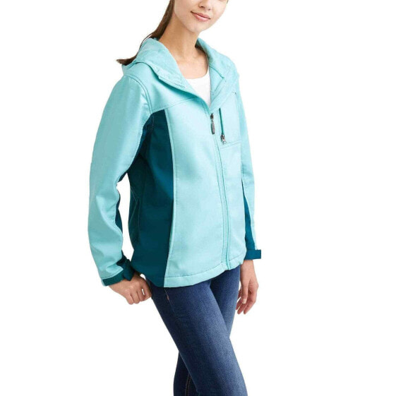 Climate Concepts Women's Colorblock Soft Shell Jacket with Hood Size M