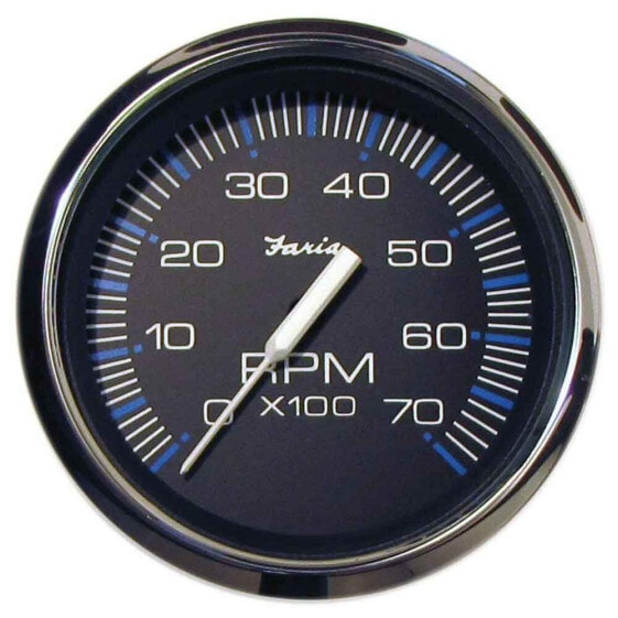 FARIA Chesapeake Black Stainless Steel Series Tachometer 7000 RPM O/B