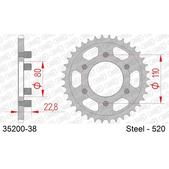 AFAM 35200 Rear Sprocket