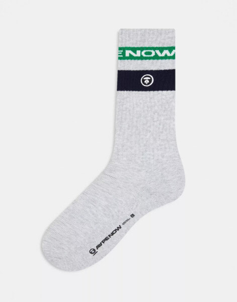 Aape By A Bathing Aape ankle socks in off white