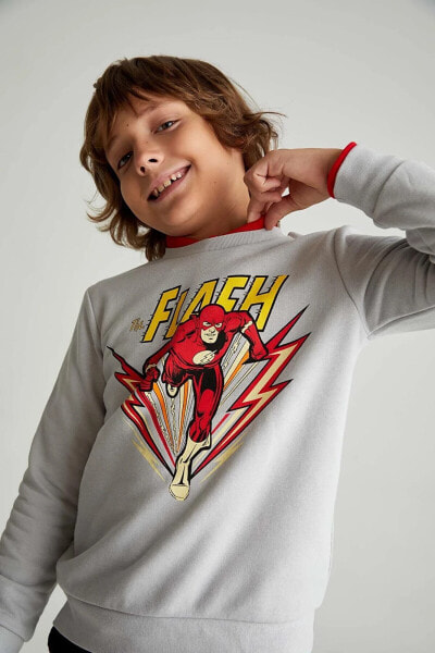 Erkek Çocuk The Flash Bisiklet Yaka Sweatshirt