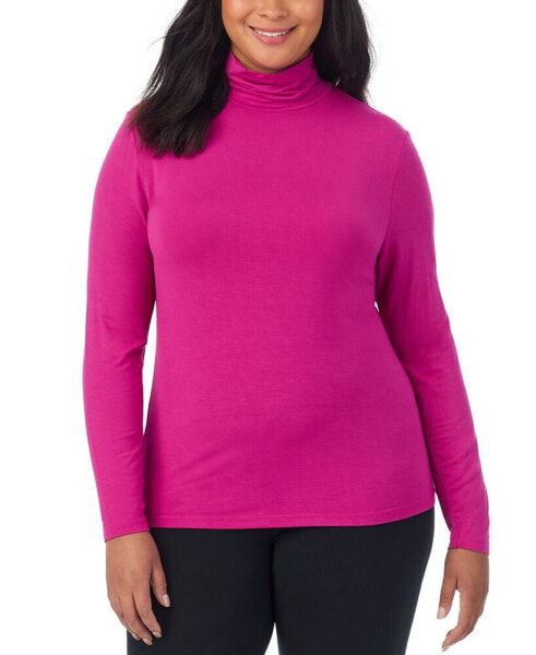 Plus Size Softwear Long-Sleeve Turtleneck Top