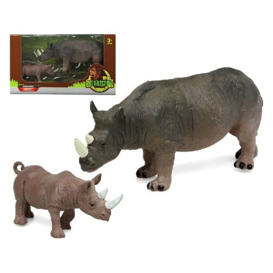 Игровой набор BB Fun Набор диких животных Носорог (2 шт) Wild Animals (Дикие животные)