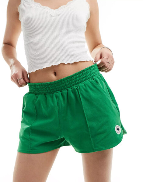 Converse Retro Chuck jersey knit shorts in green