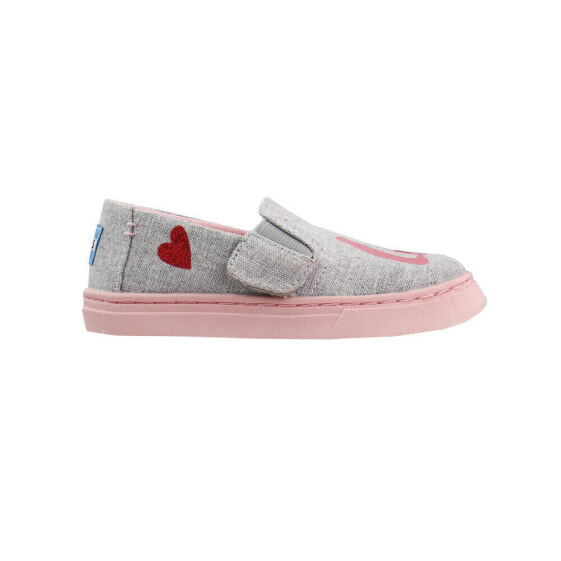 TOMS Luca Slip On Toddler Girls Grey Sneakers Casual Shoes 10011477