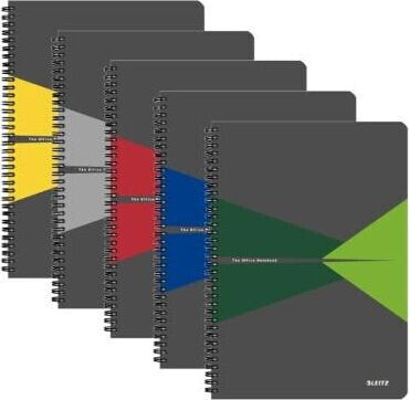 Leitz KOŁONOTATNIK LEITZ OFFICE A5/90K LINIA, ZIELONY