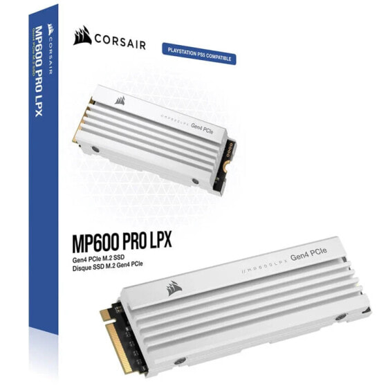 Corsair MP600 Pro LPX NVMe SSD, PCIe 4.0 M.2 Typ 2280 - 2 TB - weiß