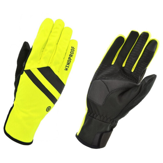 Перчатки для мужчин Agu Windproof Essential Long - Ветрозащитные, водоотталкивающие, с микрофлисовой подкладкой, с гелевой амортизацией, с сенсорной палец и большой палец, с рисунком Hypergrip Silicone на ладони