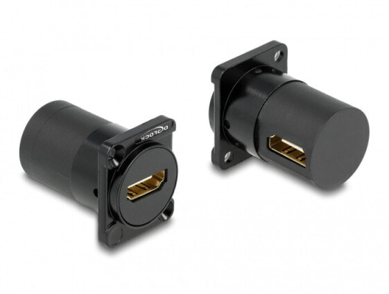 Delock 87811 - Black - HDMI - HDMI - Female - Female - Zinc