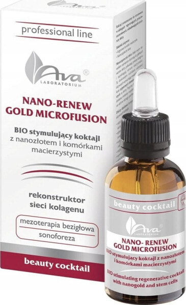 AVA LABORATORIUM_Beauty Cocktail Nano-Renew Gold Microfusion koktajl stymulujący z nanozłotem 30ml