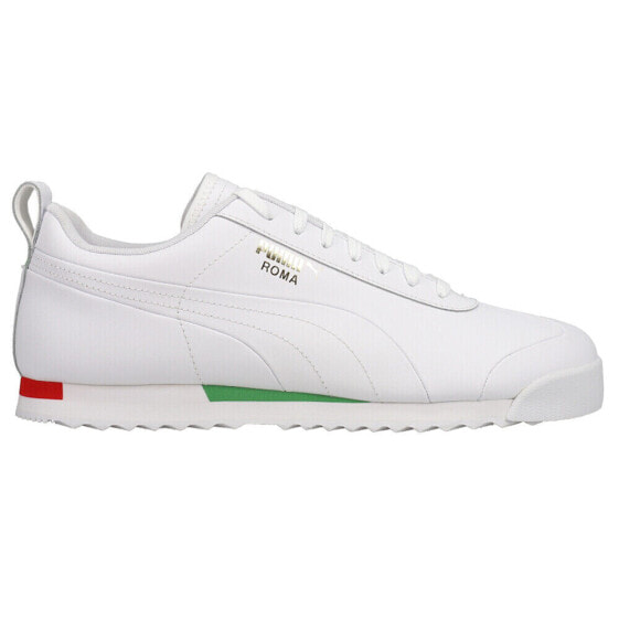 Puma Roma Italy Lace Up Mens White Sneakers Casual Shoes 383644-01