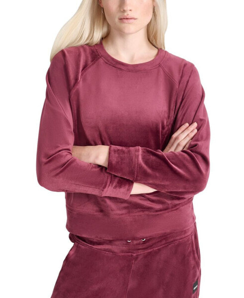 Women's Platinum Velour Crewneck Sweatshirt