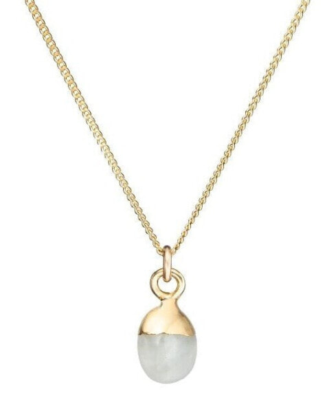 Charming gilded necklace with moonstone
