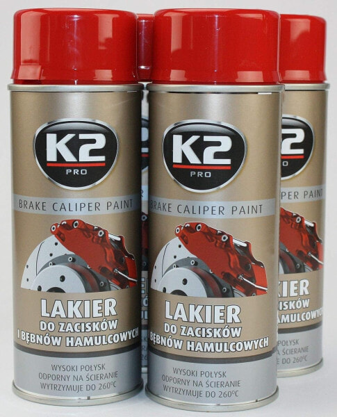 Brake Calliper Paint Varnish 4 Canisters Red 1.6 L