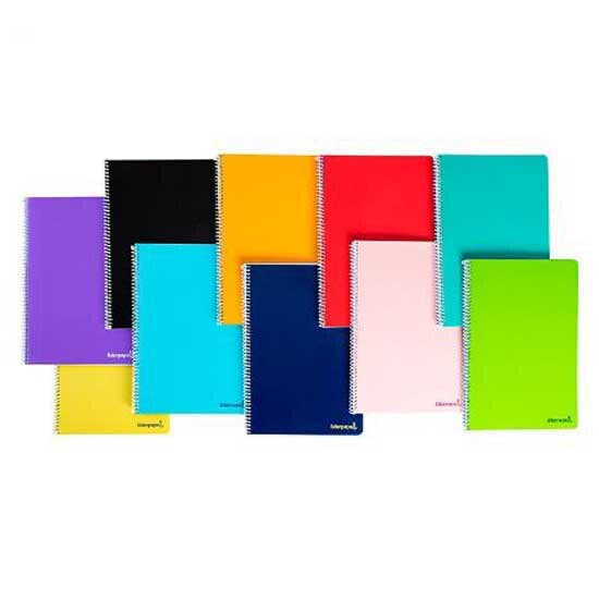 LIDERPAPEL Spiral notebook pocket eighth smart soft cover 80h 60gr square 4 mm
