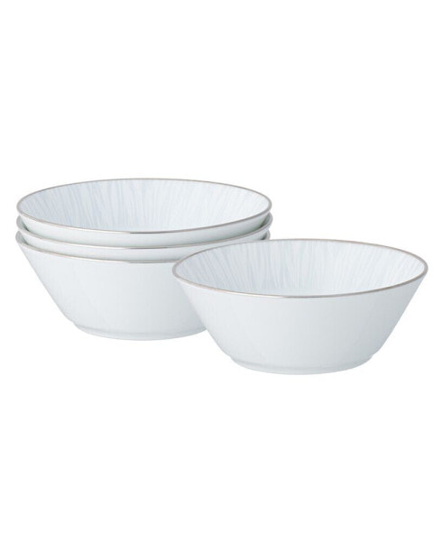 Glacier Platinum Set of 4 Fruit Bowls, Service For 4