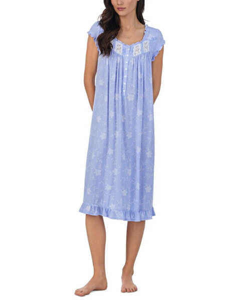 Women's Ruffled Cap-Sleeve Waltz Nightgown