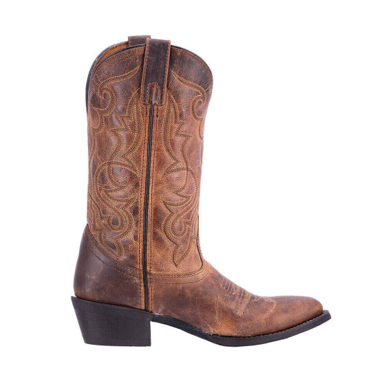Laredo Maddie Embroidery Round Toe Cowboy Womens Brown Dress Boots 51112