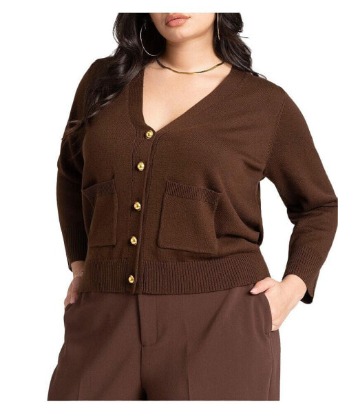 Plus Size Refined Cardigan