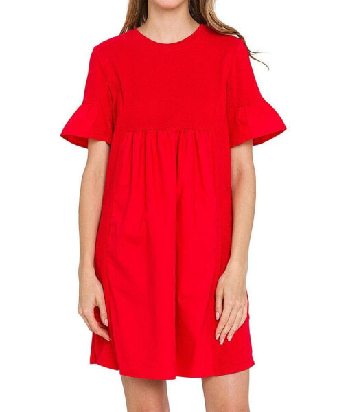 Women's Solid Mini Dress
