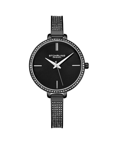Часы Stuhrling Women's Black Mesh Stainless Steel Watch 36mm