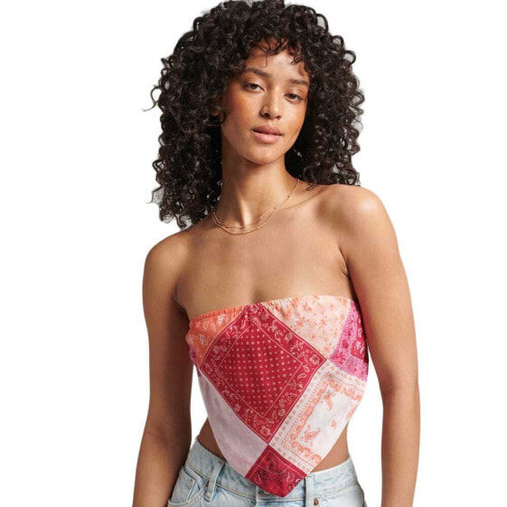 SUPERDRY Vintage Bandana Off Shoulder Top