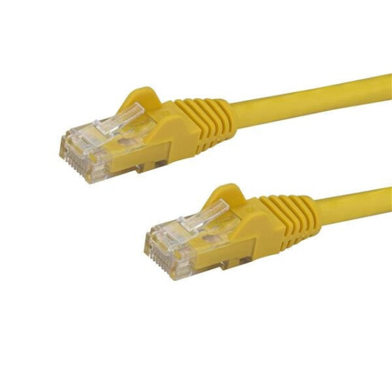 StarTech.com 50cm CAT6 Ethernet Cable - Yellow CAT 6 Gigabit Ethernet Wire -650MHz 100W PoE RJ45 UTP Network/Patch Cord Snagless w/Strain Relief Fluke Tested/Wiring is UL Certified/TIA - 0.5 m - Cat6 - U/UTP (UTP) - RJ-45 - RJ-45