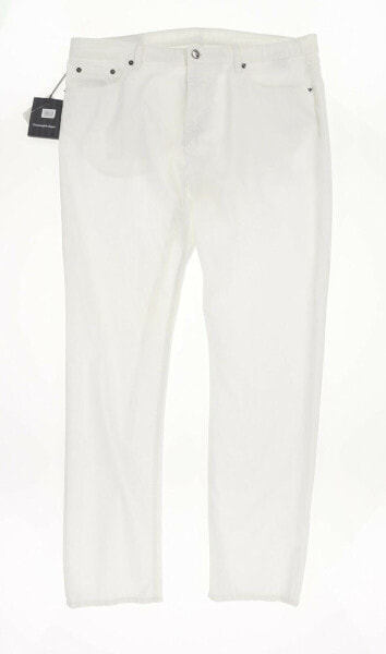 Mens Ermenegildo Zegna 153280 Denim white slim fit cotton pants sz 38