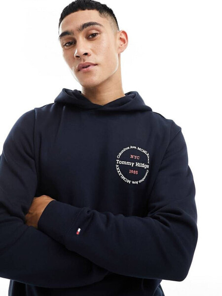 Tommy Hilfiger roundel hoodie in navy