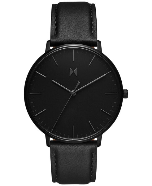 Men's Legacy Black Leather Strap Watch, 42mm