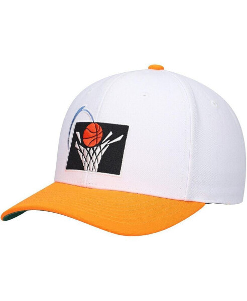 Men's White, Orange Cleveland Cavaliers Hardwood Classics Core 2-Tone 2.0 Pro Snapback Hat