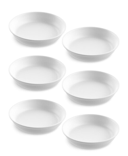 Melamine Edge Matte Low Bowls, Set of 6