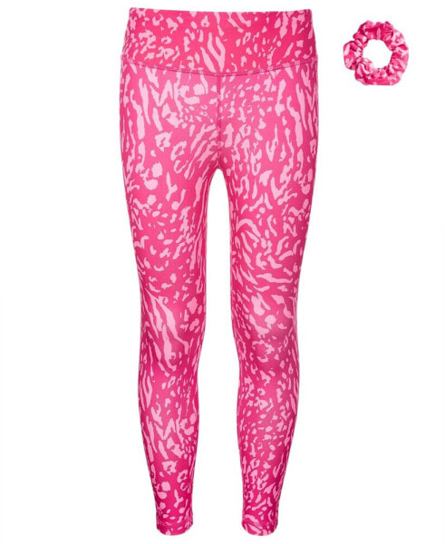 Big Girls Lush Animal-Printed 7/8-Length Leggings With Scrunchy, Created for Macy's