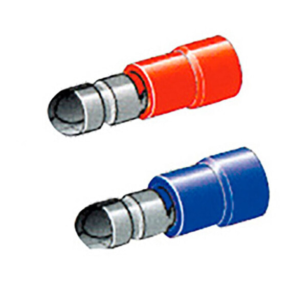 OEM MARINE 1-2.5 mm2 Male Cylindrical Insulated End Cap 100 Units