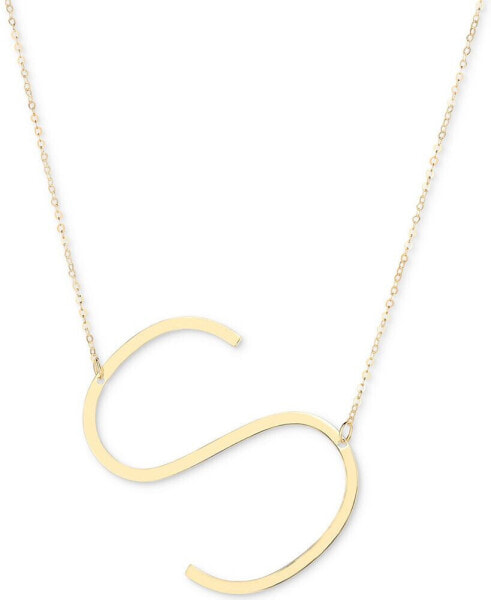 Initial 18" Pendant Necklace in 10k Gold