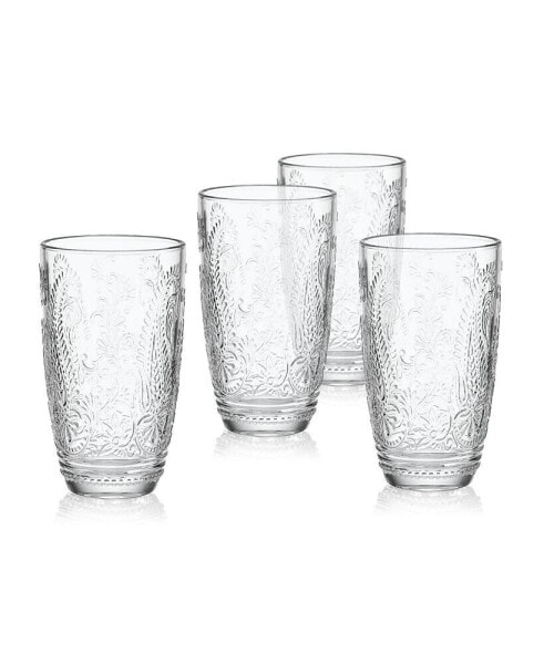 Maddi 15-oz Highball Glasses 4-Piece Set