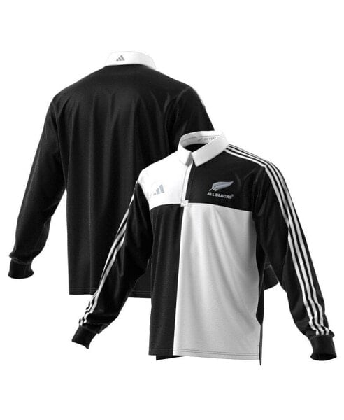 Men's Black New Zealand Rugby 2024/25 Long Sleeve Polo Jersey