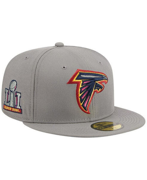 Men's Gray Atlanta Falcons Color Pack 59FIFTY Fitted Hat
