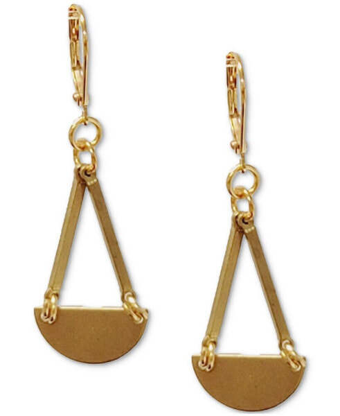 Gold-Tone Geometric Chandelier Earrings