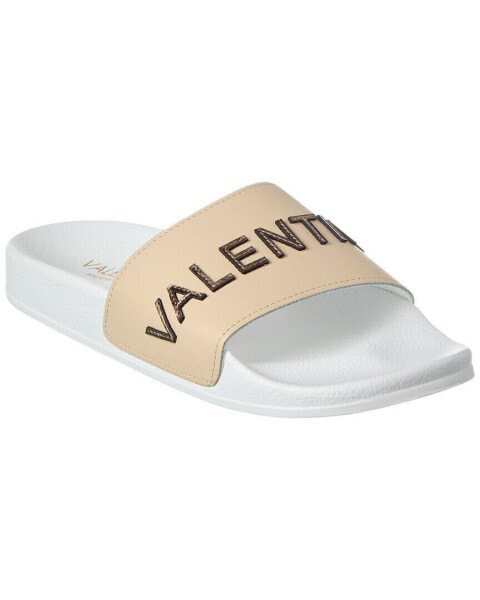 Valentino By Mario Valentino Angie Leather Slide Women's White 7