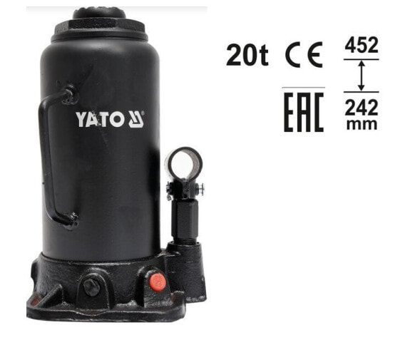 YATO DŹWIGNIK TŁOKOWY HYDRAULICZNY SŁUPKOWY 20T 242-452mm