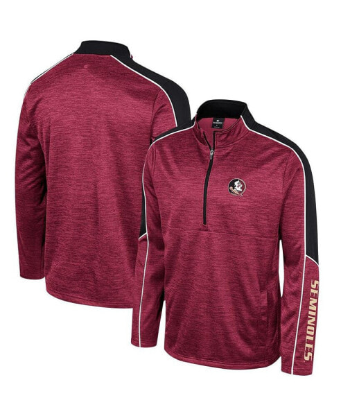 Men's Garnet Florida State Seminoles Marled Half-Zip Jacket