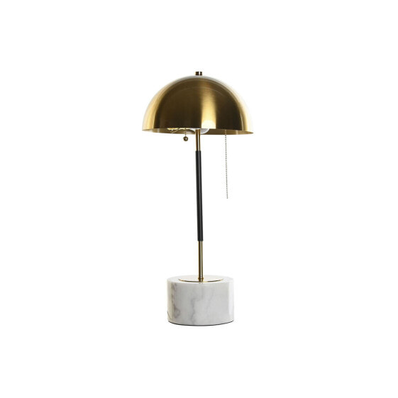 Декоративная настольная лампа DKD Home Decor Черное Золото Металл Мрамор 50 Вт 220 В 25 х 25 х 58 см