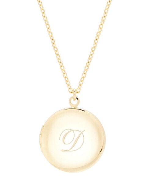 brook & york 14K Gold Plated Isla Initial Long Locket Necklace