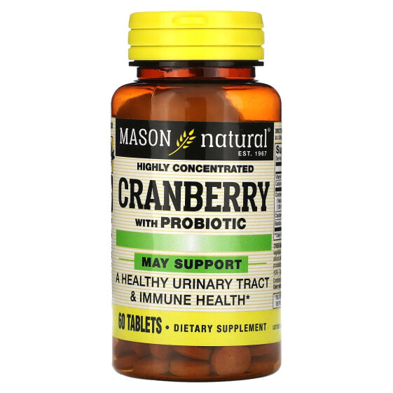 Cranberry with Probiotic, Highly Concentrated, 60 Tablets